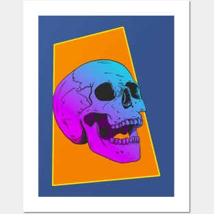 Neon Skull Posters and Art